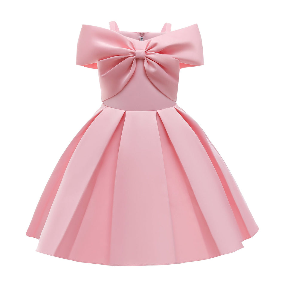 Girls' Suspender Princess Dress, Cotton Blend Summer Frock