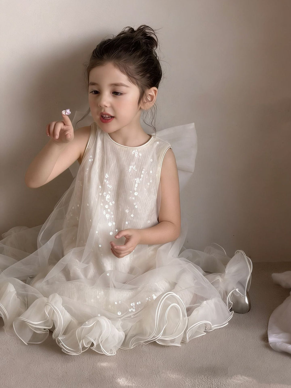 Girls' Mesh Princess Dress, Puffy Tulle Birthday Frock