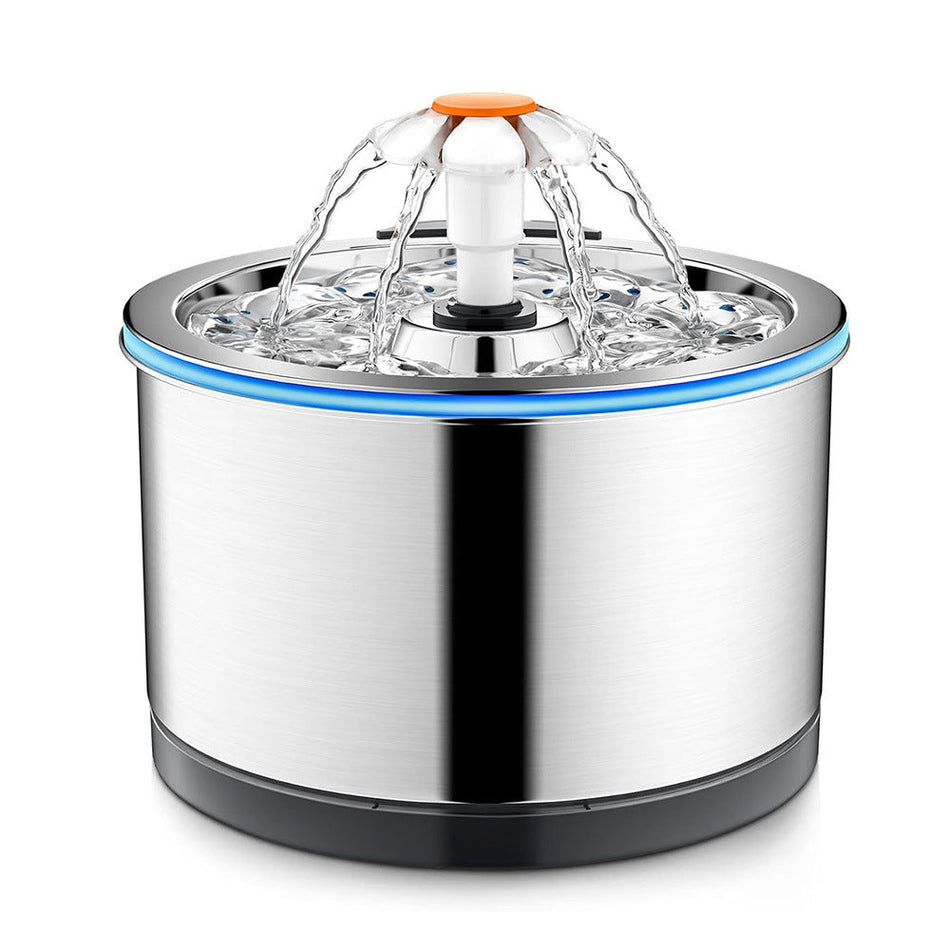 Stainless Steel Pet Water Dispenser Filtered Cat Dog Fountain