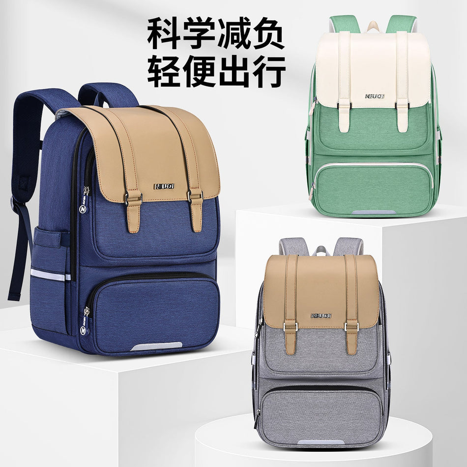 Kids Oxford School Backpack Lightweight Waterproof Grades 3-6