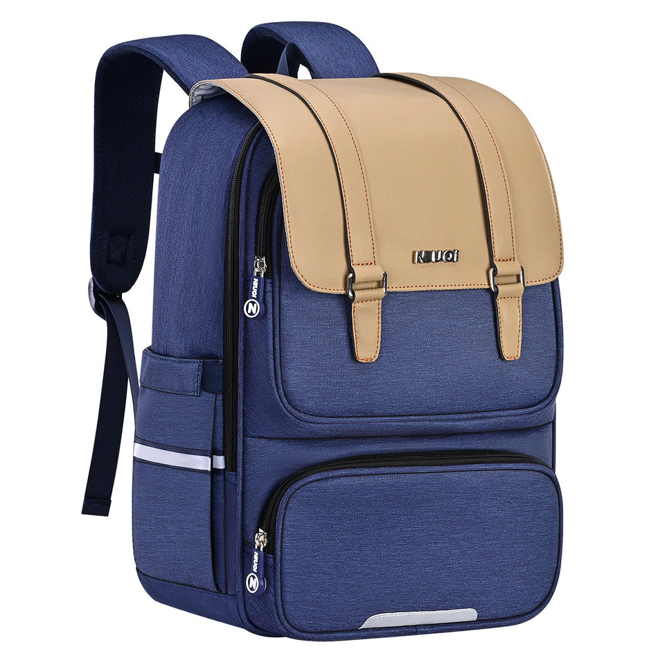 Kids Oxford School Backpack Lightweight Waterproof Grades 3-6