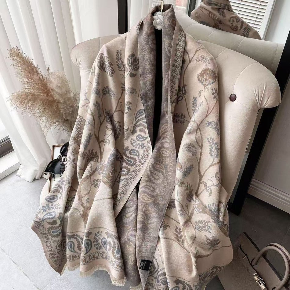 Women's Faux Cashmere Summer Office Shawl Scarf