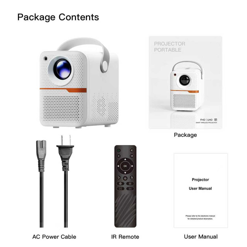 P10 Portable Smart Projector 1080P HD Home Theater Projector