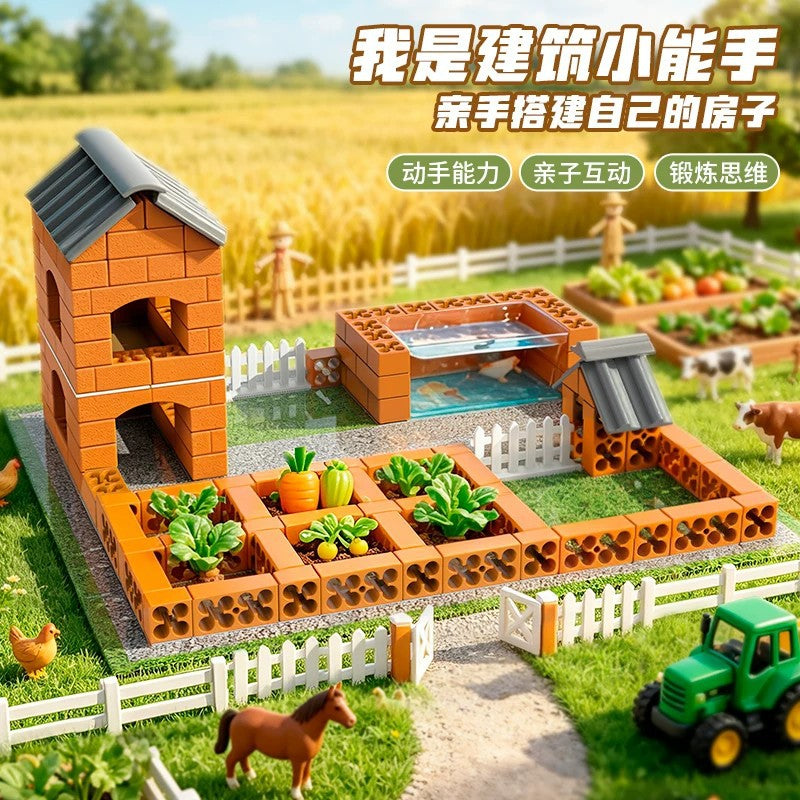 Mini Real Brick Building House Model Set for Kids and Teens