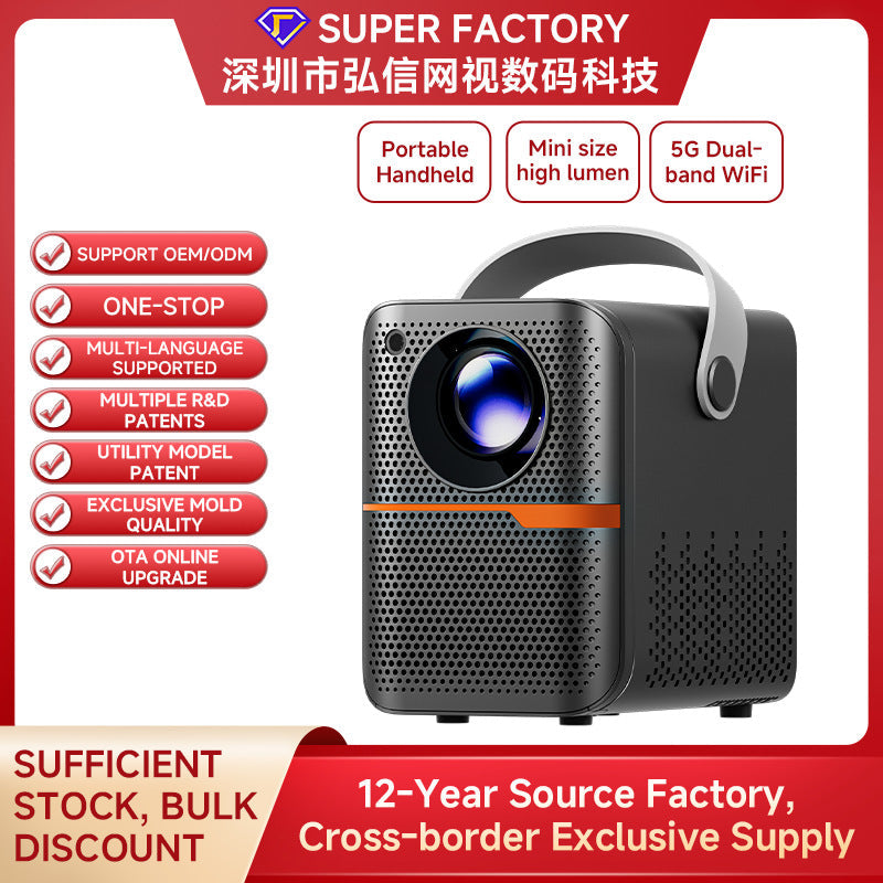 P10 Mini Projector Native 1080P Full HD Portable Home Cinema
