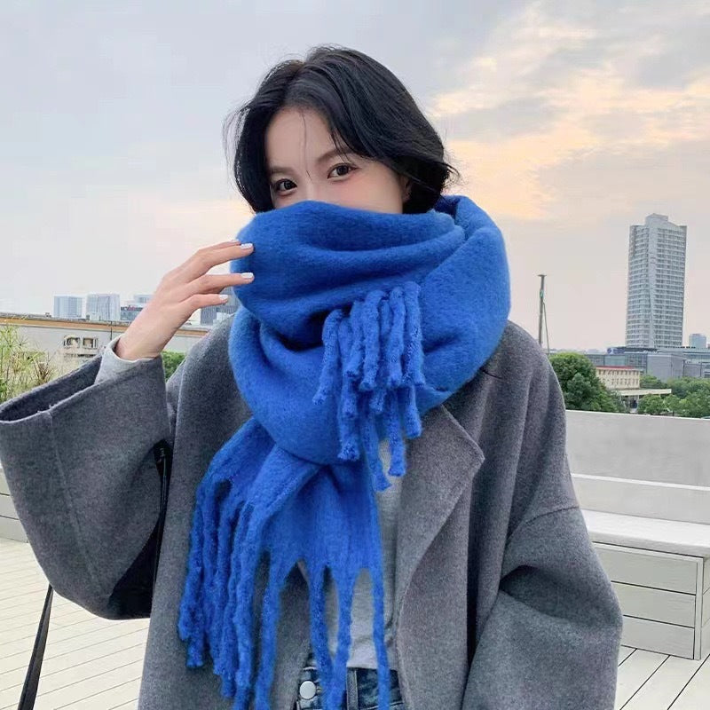 Women's Solid Color Imitation Cashmere Scarf Shawl