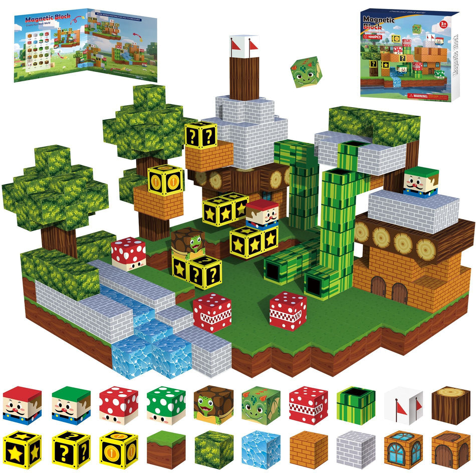 Strong Magnetic Building Blocks with Themed Designs for Teens