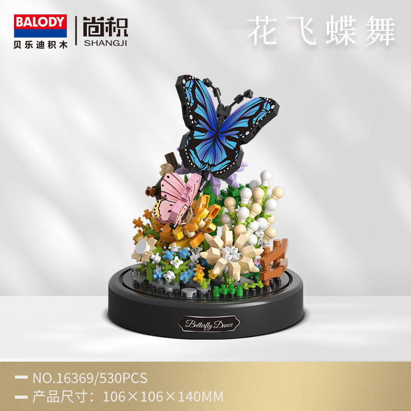Secret Messages Among Flowers Building Blocks Set with Cover