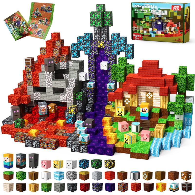 Magnetic Cube Ghost Series Building Blocks Mine Cave Set