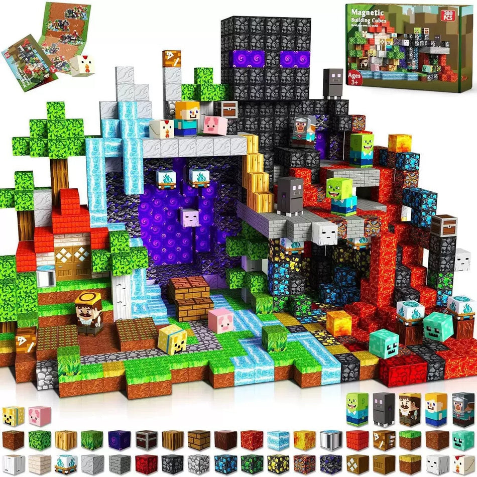 Magnetic Cube Ghost Series Building Blocks Mine Cave Set