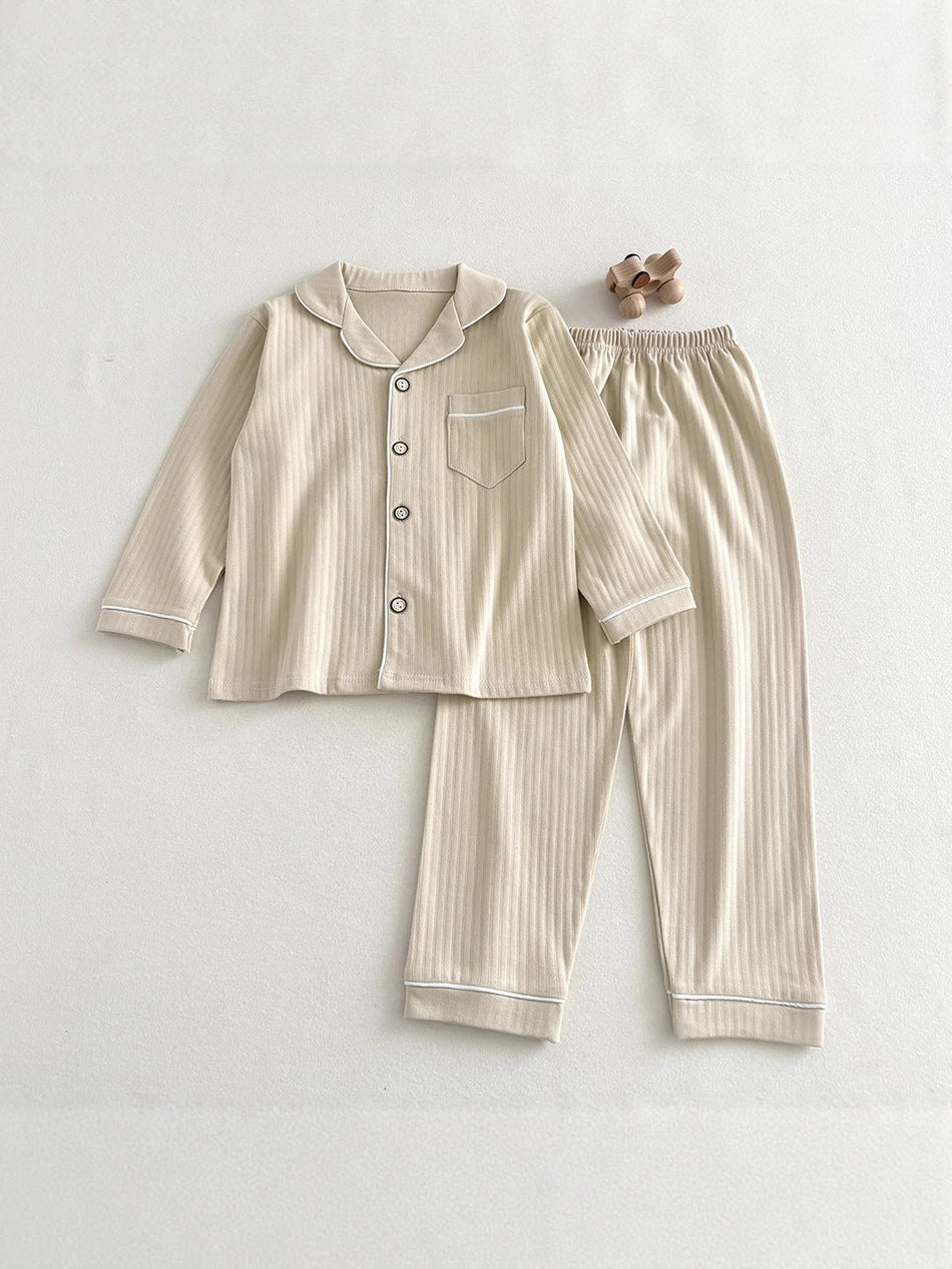 Kids 100% Cotton Combed Pajama Set Long Sleeve Winter