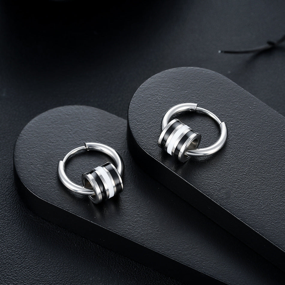 Men's Titanium Steel Small Waist Earrings Non-Fading Design