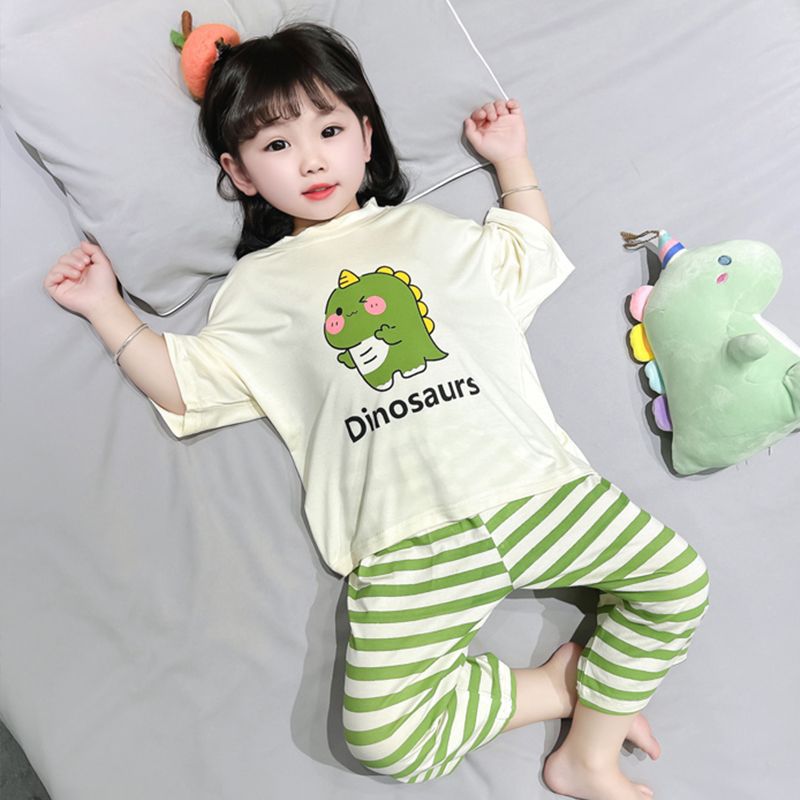 Kids Modal Pajama Set – Lightweight Cartoon Homewear