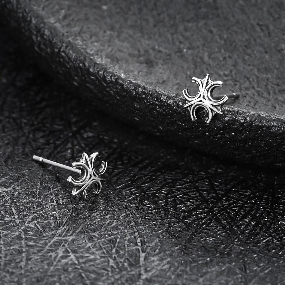Unisex Iris Stud Earrings Niche Hip-Hop Light Luxury Design