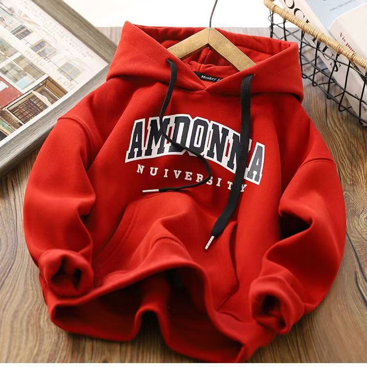 Boys Fleece Lined Hooded Sweatshirt Warm Casual Pullover