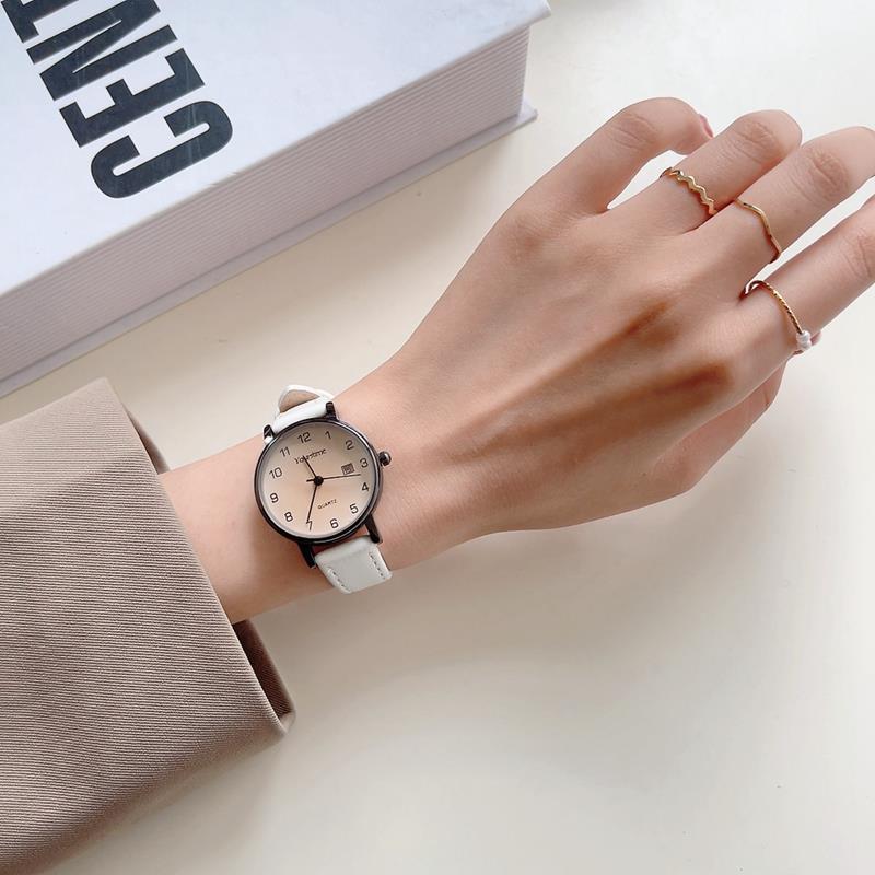 Women's Small Dial Quartz Watch for Students and Exams