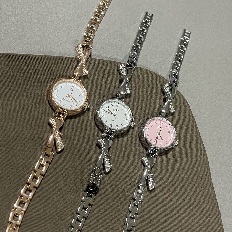 Women's Bow Bracelet Watch with Simple Cute Light Luxury Style