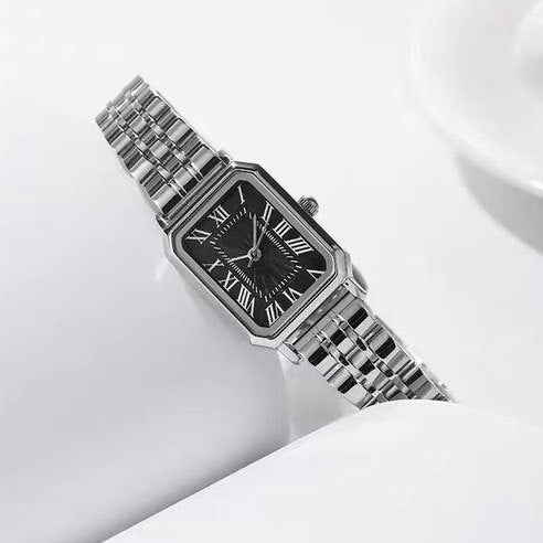 Women's Square Roman Scale Watch with Classic Retro Style