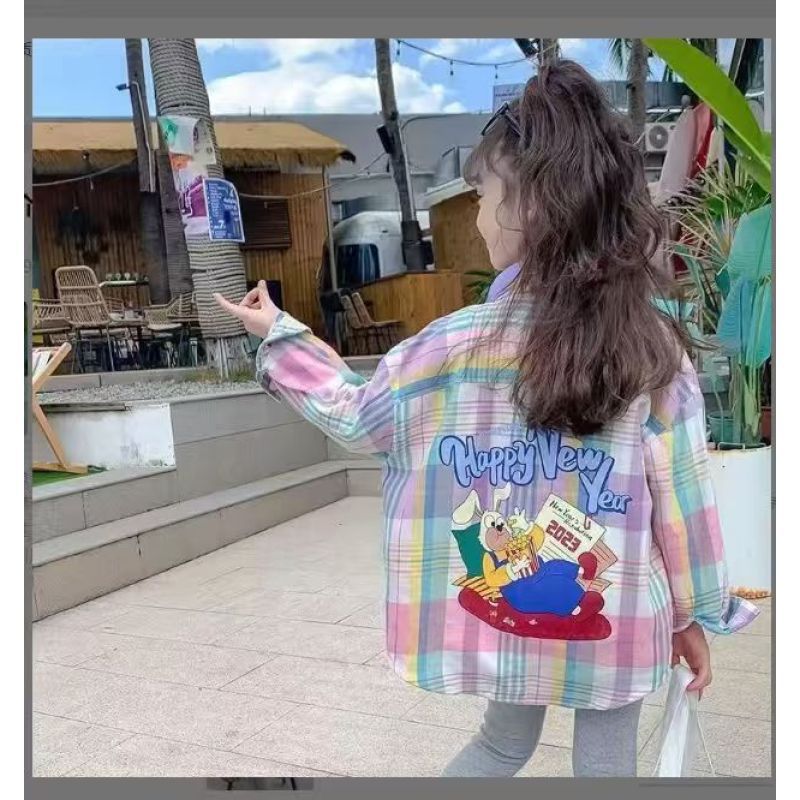 Kids' Cartoon Print Shirt | Long Sleeve Casual Spring & Fall Top