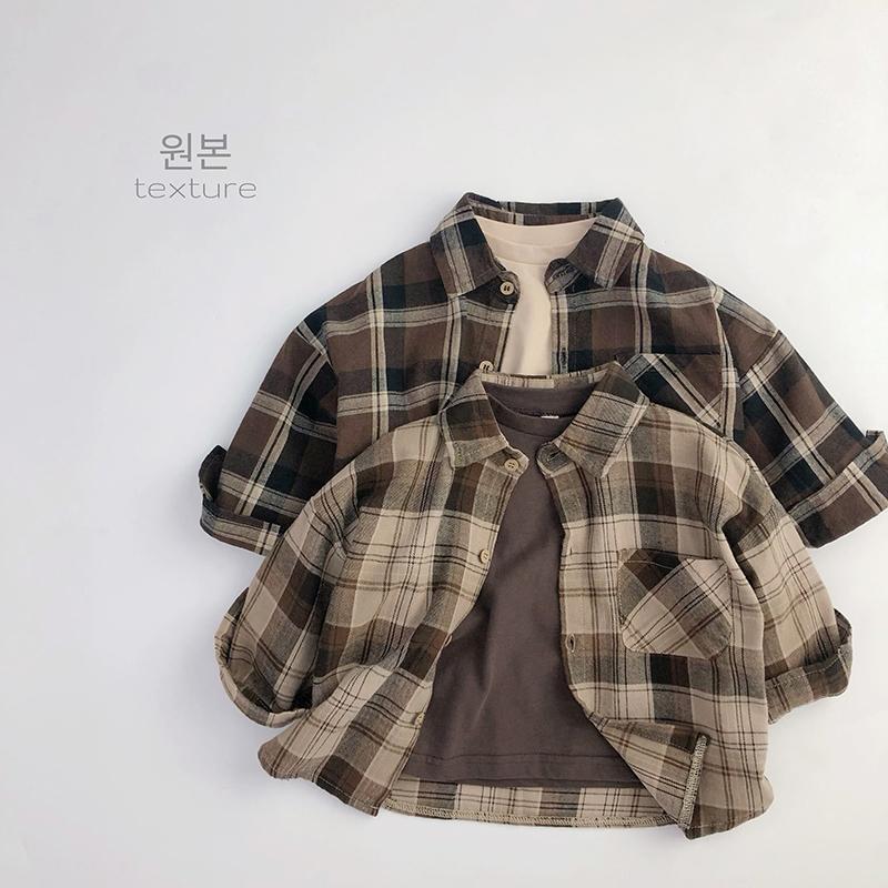 Boys' Plaid Shirt | Long Sleeve Casual Spring & Autumn Top