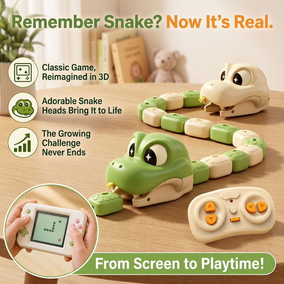 Remote Control Greedy Snake Toy Car with Handle Control for Kids