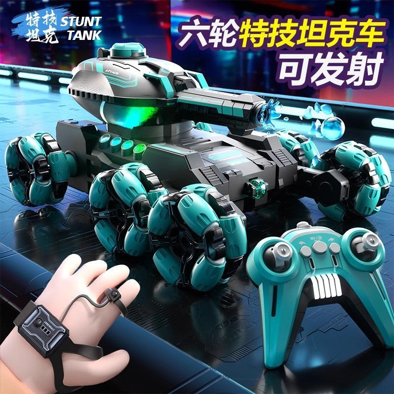 Six-Wheel Gesture Sensor Water Bomb Tank RC Car