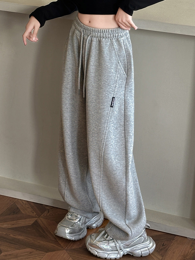 Girls' Loose Banana Pants with Fleece for Autumn Winter