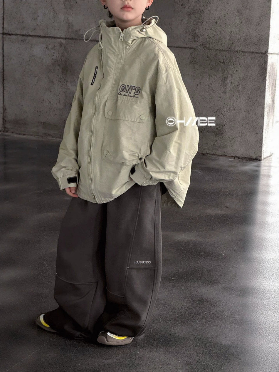 Boys' Curved Cargo Sports Pants for Autumn Casual Wear