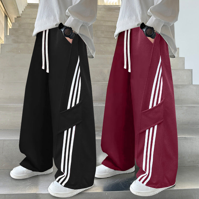 Boys' Loose Straight Cargo Pants for Autumn Casual Wear