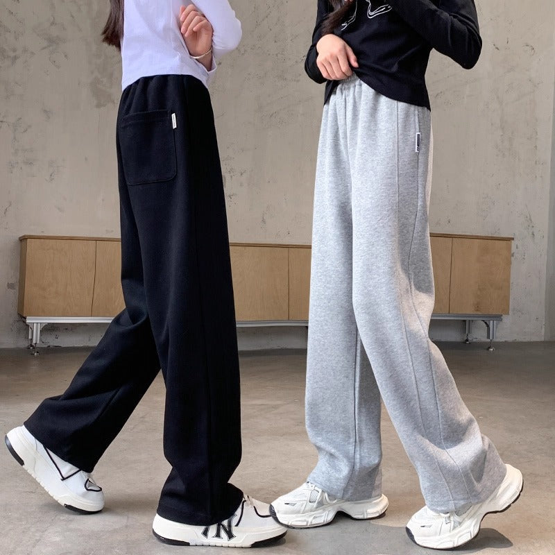 Girls' Loose Wide-Leg Sports Sweatpants for Autumn