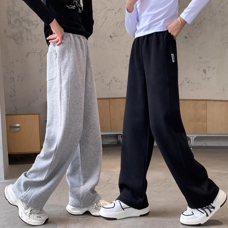 Girls' Loose Wide-Leg Sports Sweatpants for Autumn