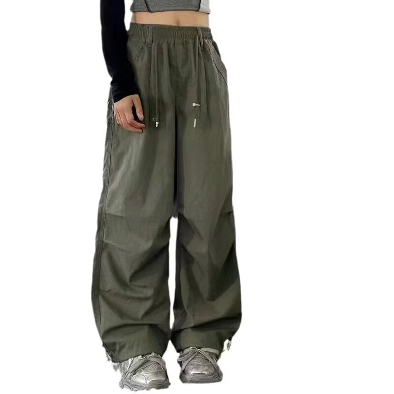 Girls' Casual Cargo Paratrooper Pants Straight Fit