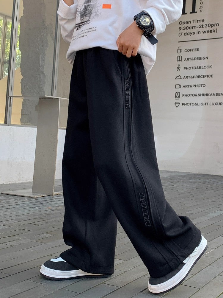 Boys' Straight-Leg Wide-Leg Sports Sweatpants Autumn