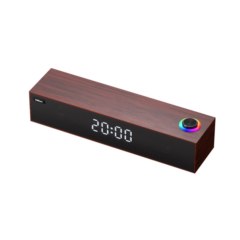 Colexun Wooden Bluetooth Speaker Heavy Bass Desktop Audio System