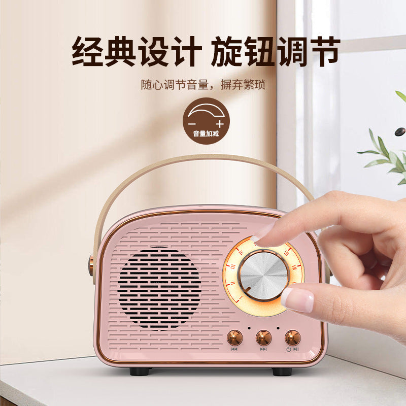 Retro Bluetooth Speaker Portable Desktop Subwoofer Wireless Audio