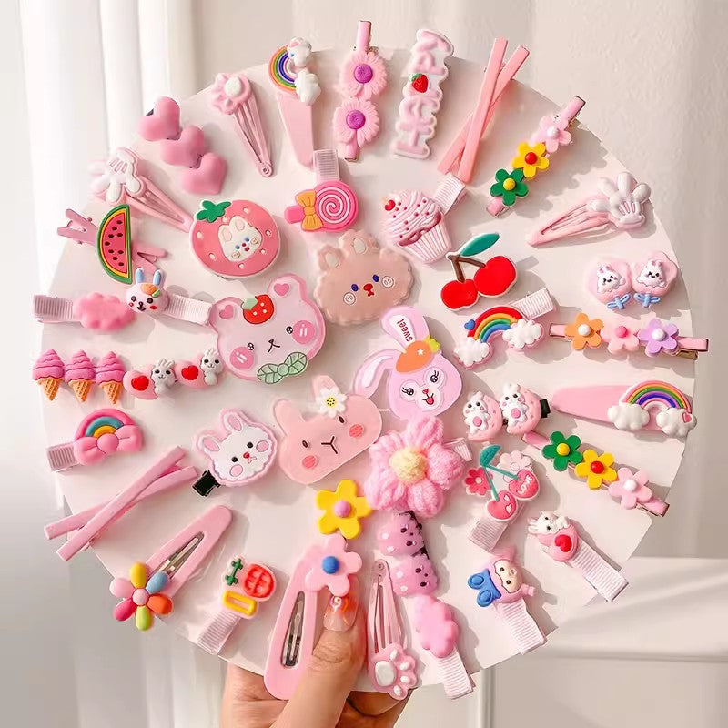 Cute Japanese Korean Style Silicone Hair Clip Set