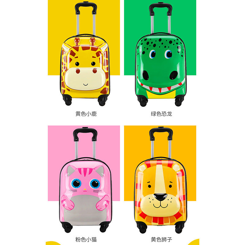 Kids' 18-Inch Cartoon Animal Boarding Suitcase