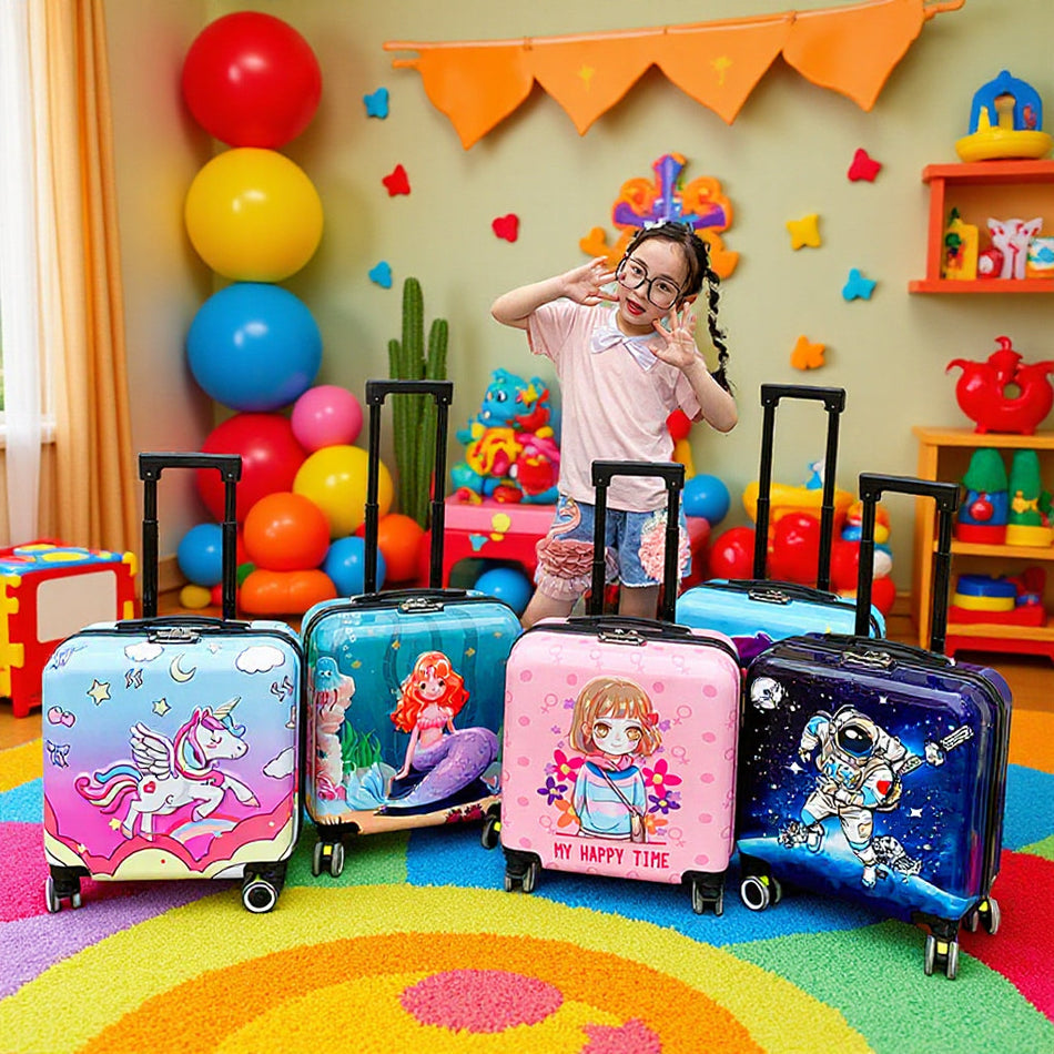 20-Inch Anime Cartoon Spinner Travel Suitcase
