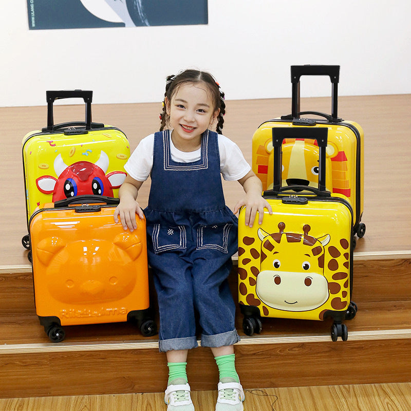Kids' 18-Inch Animal Cartoon Trolley Suitcase