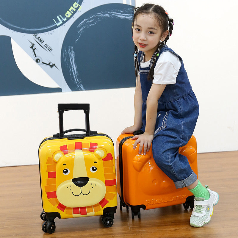 Kids' 18-Inch Animal Cartoon Trolley Suitcase