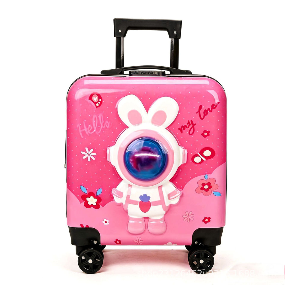 Kids' 18-Inch Cute Cartoon Boarding Trolley Case