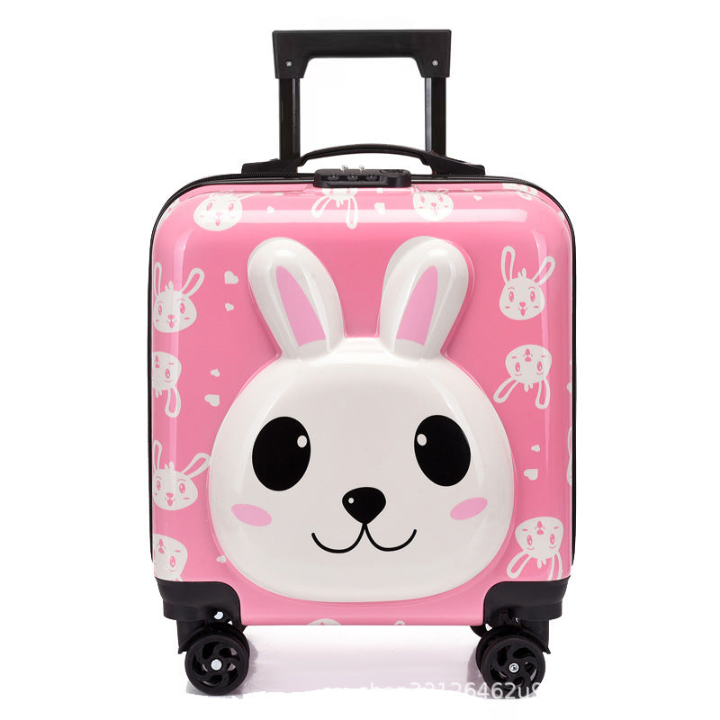 Kids' 18-Inch Cute Cartoon Boarding Trolley Case