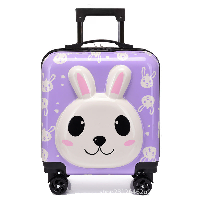 Kids' 18-Inch Cute Cartoon Boarding Trolley Case