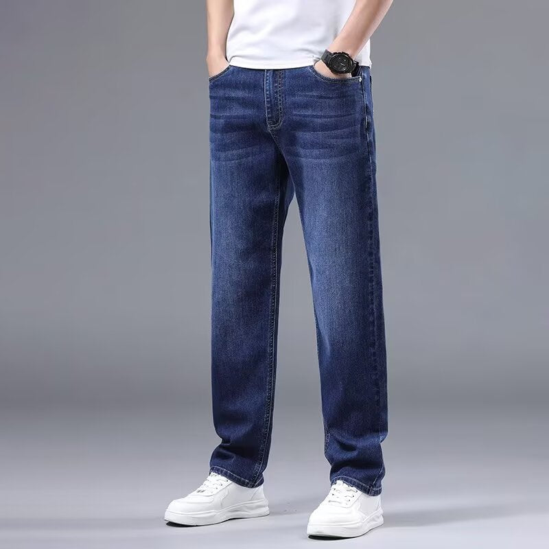 Men's Loose Straight Leg Lightweight Breathable Casual Jeans