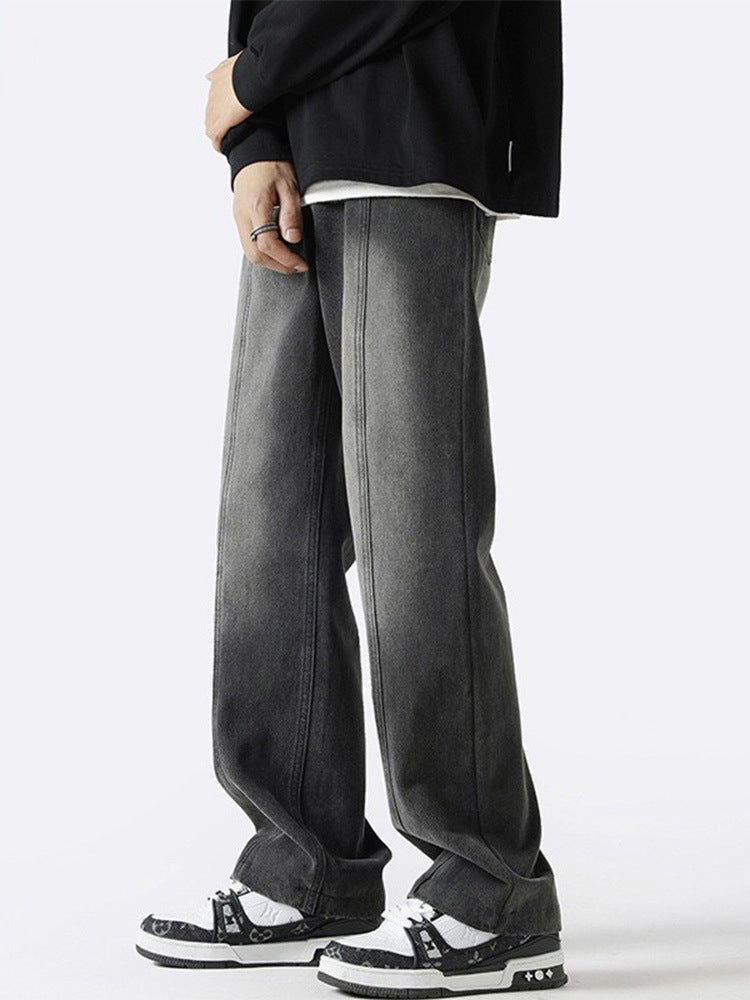 Men's Gradient Retro Jeans Loose Straight American Style Pants