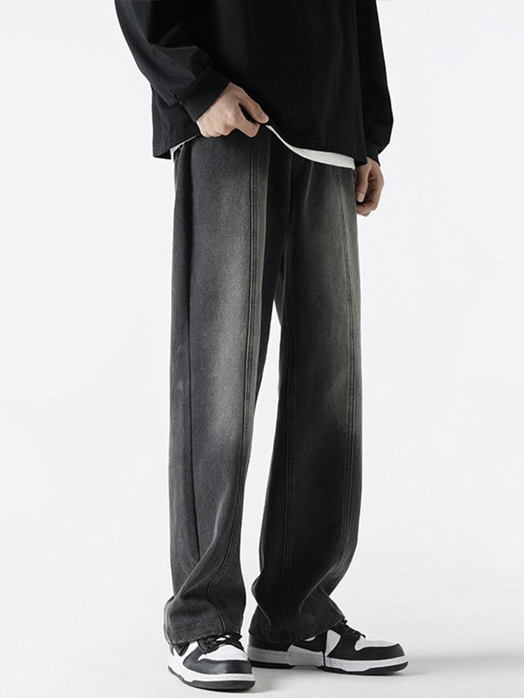 Men's Gradient Retro Jeans Loose Straight American Style Pants