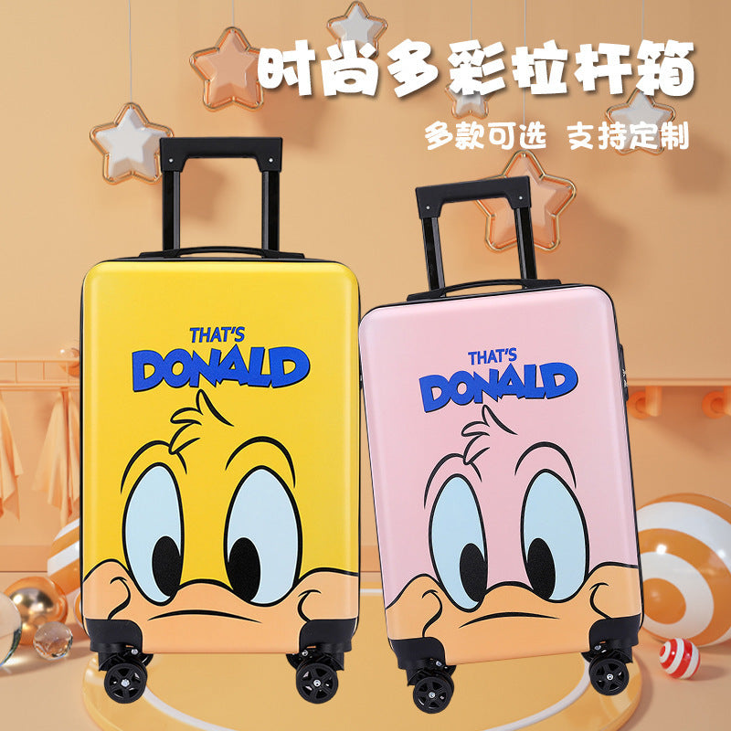 Kids' 20-Inch Cartoon Spinner Suitcase with Lock