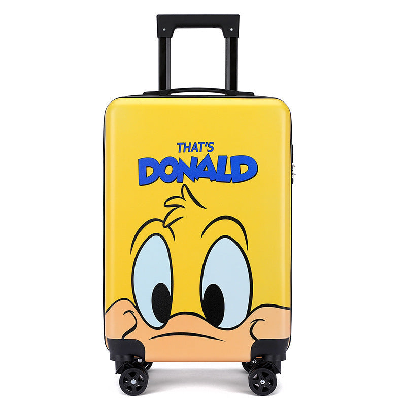 Kids' 20-Inch Cartoon Spinner Suitcase with Lock