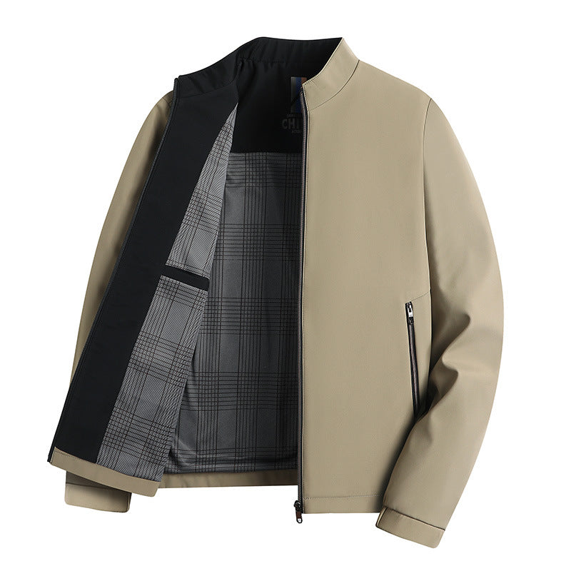 Men's Business Casual Stand-Collar Breathable Autumn Jacket