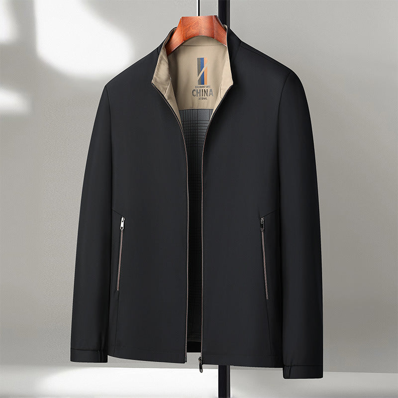 Men's Business Casual Stand-Collar Breathable Autumn Jacket